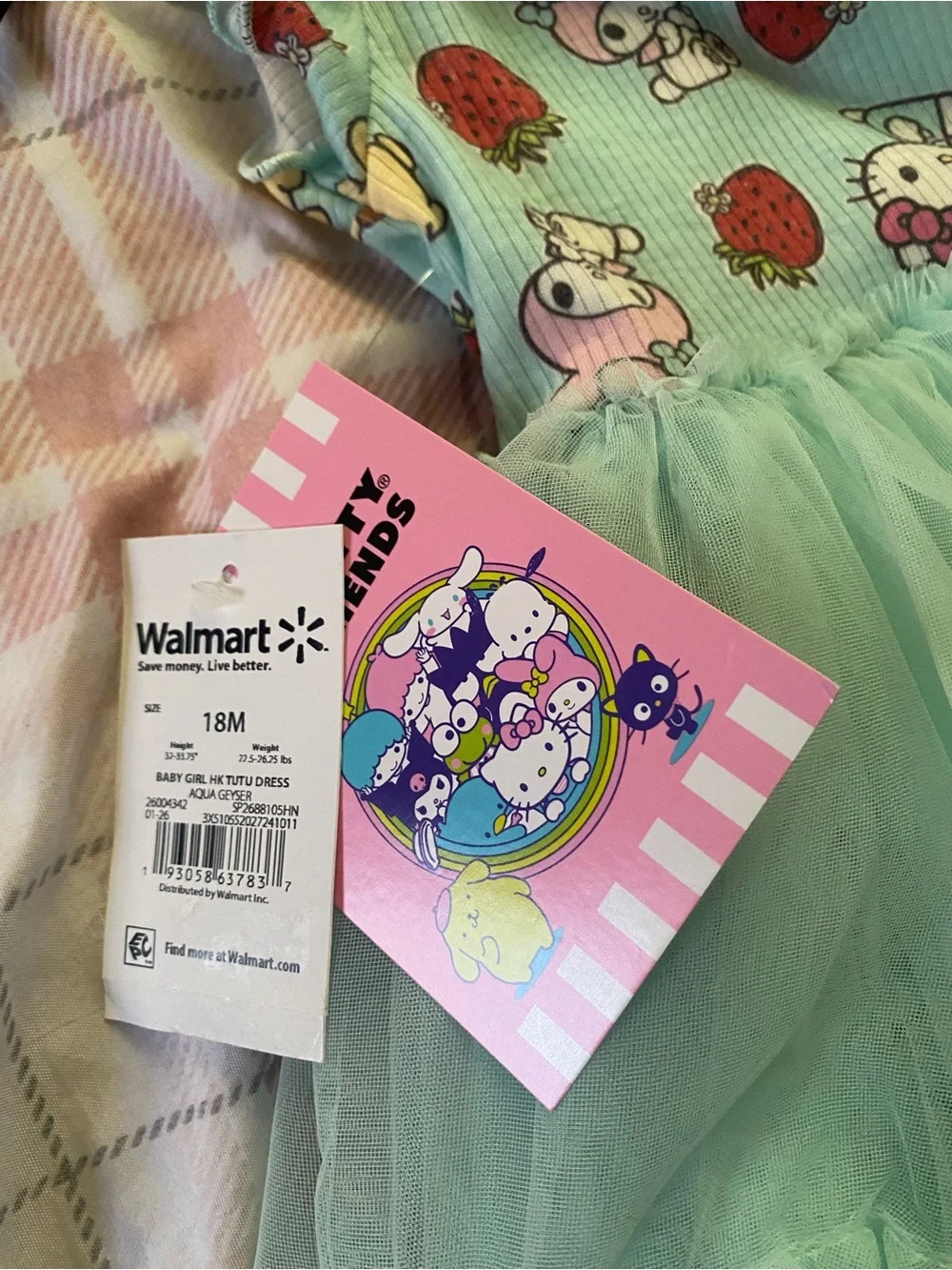 Hello Kitty‎ Aqua/Turquoise Tulle Tutu Bodysuit 18 months